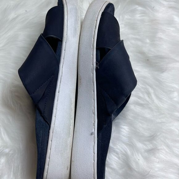 Vionic Lou Leather suede Navy blue straps platform sandals size 8 - Picture 5 of 7